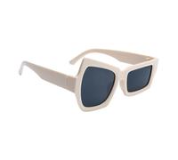 Generisch Occhiali da sole da donna, forma elegante e insolita, occhiali da sole alla con protezione UV per uomo e donna, per guida, escursionismo, attività all'aperto, Montatura beige, pezzo