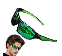 Generisch Occhiali da sole da uomo con lenti polarizzate UV400, occhiali da sole per sport all'aria aperta, per guida, ciclismo, pesca, guida notturna, antiriflesso, antigraffio, tempo libero