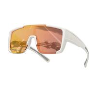 Generisch Occhiali da sole polarizzati da uomo, antiriflesso, leggeri, portatili, protezione UV, per baseball, pesca, guida, golf, ciclismo, donna, Montatura bianca, polarizzata rossa, Siehe