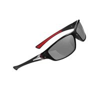 Generisch Occhiali da sole polarizzati - Occhiali da sole resistenti al vento per l'estate | Protezione degli occhi con polarizzazione | per corsa, pesca, donne e uomini, Gambe nere e rosse