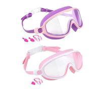 Generisch Occhialini da nuoto - Grande campo visivo UV - Antiappannamento Densità Occhialini da nuoto con ponte nasale protezione UV per nuoto snorkeling piscina bambini ragazzi