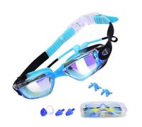 Generisch Occhialini da nuoto per bambini, con tappi per le orecchie, anti-, con tappi per le orecchie, protezione UV, per sport acquatici, per una visione chiara