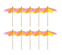 Generisch Ombrello per bevande per piscina, 10 plettri colorati portatili | Stuzzicadenti portatile con ombrello, decorazione per feste hawaiane, feste Tiki, riunioni di famiglia, picnic, spiaggia
