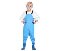 Generisch One Catch The Sea - Tuta da acqua per bambini, con stivali, Celeste., 6-7 Anni