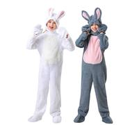 Generisch Onesie für Kinder Karneval Schlafanzug Cosplay Halloween Tierkostüm Weihnachten Pigiama, grigio, 5-6 Anni