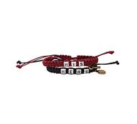 Generisch Orecchini da donna in argento Bracciale Lock Core Key Bracciale intrecciato a mano gioielli ragazze Orologi da polso, Taglia unica, Rope, Nessuna pietra preziosa