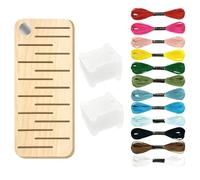 Generisch Organizer per bobine di legno a 15 scomparti, organizer magnetico per bobine di filo da ricamo, per gli appassionati, per la casa, il fai da te, l'officina, lo studio