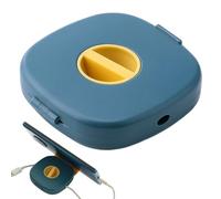 Generisch Organizer per cavi 2 in 1 con supporto per cellulare, organizer per cavi USB e gestione dei cavi, per donne e uomini, viaggiatori, aereo quotidiano, negozio, lavoro, laptop e cuffie, Blu