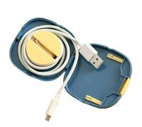 Generisch Organizer per cavi di ricarica - 2 in 1 porta cavo portatile - organizer da viaggio per cellulare, cuffie USB, laptop, viaggi giornalieri, Blu, Siehe Beschreibung, Vedi descrizione