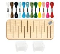 Generisch Organizer per fili da ricamo, 15 bobine di legno, per lavori di bricolage, bobine di filo da ricamo magnetico, per gli appassionati, per la casa, il fai da te, l'officina, lo studio