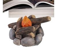 Generisch Ornamento a fuoco in miniatura - modello decorativo in resina | Falso per casa delle bambole, campeggio indoor, mini decorazione realistica