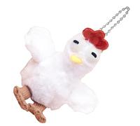 Generisch Ornamento in peluche di pollo - Ciondolo da tasca riempito di peluche a forma di pollo | Bambini e adulti Custodia per zaino, borsa per il trasporto, borsa a tracolla, bianco, Siehe