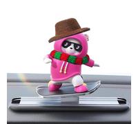Generisch Orso skateboard - Grazioso orsetto skateboard decorazione per auto | Skateboarding Bear decorazione auto per la console centrale dell'auto
