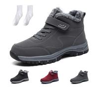 Generisch Orthoback - Scarpe invernali da donna, per attività all'aria aperta, riscaldanti, impermeabili, antiscivolo, unisex, 2 grigio, 45 EU