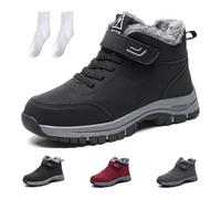 Generisch Orthoback - Scarpe invernali da donna, per attività all'aria aperta, riscaldanti, impermeabili, antiscivolo, unisex, 2 nero., 41 EU