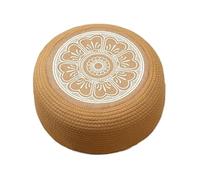 Generisch Ottoman Pouf Outdoor - Pouf impermeabile in rattan da 19,69 pollici - da pavimento Tatami - Aggiunge comfort - da pavimento in iuta tessuto a mano per terrazza