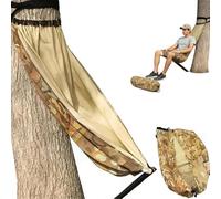 Generisch Outdoor Low Down Hunting Seat, Portable Tree Mounted Hunting Chair, Folding Tree Seat for Deer Hunting, Quick Setup for Camping & Outdoor Adventures (Camo)