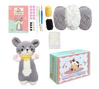 Generisch Pacchetto all'uncinetto per principianti per bambini, kit all'uncinetto per gatti per principianti, set di materiali all'uncinetto per gatti, set creativo all'uncinetto per principianti, set