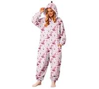 Generisch Pagliaccetto per Halloween con motivo a zucca da donna, in morbido pile, a maniche lunghe, con stampa alla moda, perfetta per serate accoglienti nella stagione fredda