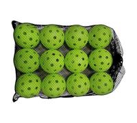 Generisch Palline da baseball, 12 pezzi, attrezzatura da lancio, leggere e cave, con cordino in rete, per uomo e donna, per esterni, giardino, casa, scuola,