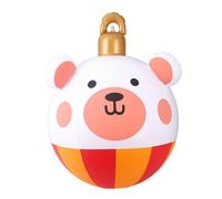 Generisch Palline di Natale gonfiabili giganti, 58,4 cm, decorazione per prato con cervo per interni ed esterni, vacanze, cortile, giardino, sentiero, porta, esposizione per feste