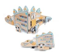Generisch Pannello sensoriale da parete per bambini, pannello sensoriale a forma di dinosauro, in legno, per la promozione precoce, per bambini, ragazze, soggiorno, cameretta dei bambini, aule