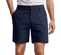 Generisch Pantaloncini cargo da uomo alla moda, in tessuto elasticizzato altamente elastico, con quattro tasche robuste, ideali per il lavoro e le attività all'aperto nelle calde giornate estive, Blu