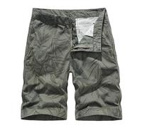 Generisch Pantaloncini cargo da uomo in tessuto twill resistente con pratiche tasche per avventure all'aria aperta, stile urbano per tutte le attività, grigio scuro, 42