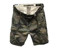 Generisch Pantaloncini cargo da uomo, mimetici, per attività all'aria aperta, multi-tasca, estivi, militari, per il tempo libero, da uomo, corti, bermuda camouflage, grigio., L