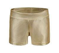 Generisch Pantaloncini da danza per - Moderni pantaloncini da allenamento con stampa dorata, con elastico in vita, versatili, gold, 8-9 Anni