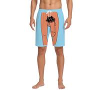 Generisch Pantaloncini da jogging da uomo, con stampa 3D, costume da pene casual, alla moda, comodi e divertenti, per carnevale, tempo libero, con stampa a pene gigante, per il tempo libero, Blu, M