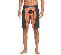 Generisch Pantaloncini da jogging da uomo, con stampa 3D, per il pene, casual, alla moda, comodi e divertenti, per il tempo libero, con stampa gigante del pene, grigio scuro, M