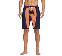 Generisch Pantaloncini da jogging da uomo, con stampa 3D, per il pene, casual, alla moda, comodi e divertenti, per il tempo libero, con stampa gigante del pene, Blu marino, XXL