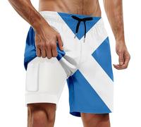 Generisch Pantaloncini da spiaggia estivi alla moda, con stampa, comodi e traspiranti, per il tempo libero, da uomo, dal design elegante, perfetti per l'uso quotidiano, Celeste., 5XL