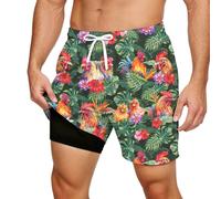 Generisch Pantaloncini estivi alla moda per la spiaggia con fodera interna a doppio strato, pratiche tasche, perfetti per un look casual per il tempo libero nella vita di tutti i giorni, d, S