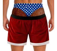 Generisch Pantaloncini natalizi da uomo 2026, per look casual e per il tempo libero, comode idea regalo con fascino festivo