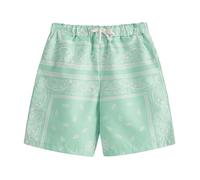 Generisch Pantaloncini per ragazzi, comodi ed elastici, per il tempo libero, traspiranti, per l'estate, per bambini dai 2 ai 14 anni, vestibilità regolabile per comfort e versatilità, Verde chiaro, 7