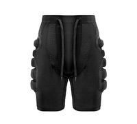 Generisch Pantaloncini protettivi con protezioni per fianchi e ginocchia, per sci, snowboard, pattinaggio su ghiaccio e altri sport da tavola (grigio, M)