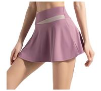 Generisch Pantaloncini sportivi da donna, da palestra, ad asciugatura rapida, a vita alta e a ritmo leggero, corti, blocco di colore, alta elasticità, pantaloncini da yoga nudi, Colore: rosa., XL