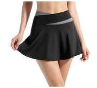 Generisch Pantaloncini sportivi da donna, da palestra, ad asciugatura rapida, a vita alta e a ritmo leggero, corti, blocco di colore, alta elasticità, pantaloncini da yoga nudi, Nero , M