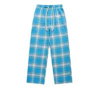 Generisch Pantaloni a quadri unisex alla moda con coulisse, ampia vestibilità per uno stile casual da uomo nella vita di tutti i giorni, Blu, L