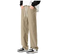 Generisch Pantaloni antipioggia da uomo per ciclismo, impermeabili, da lavoro, da ciclismo, da trekking, da trekking, da cucina, da viaggio, da lavoro, cachi, XXL