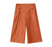 Generisch Pantaloni Capri estivi da donna con gamba alta e snella, lunghezza media, Colore: arancione., 4XL
