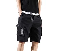 Generisch Pantaloni cargo corti da ragazzo | pantaloni corti estivi | Bermuda | Pantaloni da tempo libero | Pantaloni elasticizzati in vita | Pantaloni corti | Pantaloni estivi leggeri per adolescenti