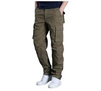 Generisch Pantaloni cargo da uomo alla moda in tessuto twill resistente con pratiche tasche, vestibilità comoda per il tempo libero per le avventure quotidiane attive, cachi, XXL