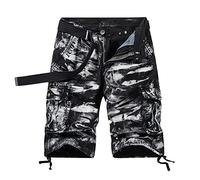 Generisch Pantaloni cargo da uomo alla moda per il tempo libero, in cotone twill per le avventure quotidiane attive con pratiche tasche, vestibilità comoda, Nero , 36