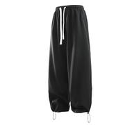 Generisch Pantaloni cargo da uomo moderni con tasche come pantaloni casual per il tempo libero per un movimento attivo, comodi da indossare tutti i giorni in una larghezza rilassata, Nero , 3XL