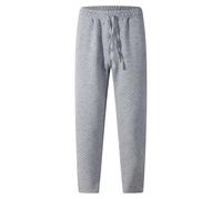 Generisch Pantaloni casual da uomo Europa gli Stati Uniti uomo casual jacquard coulisse casual casual tasche tinta unita pantaloni sportivi uomo pantaloni uomo tartan, grigio., L