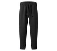 Generisch Pantaloni casual da uomo Europa gli Stati Uniti uomo casual jacquard coulisse casual casual tasche tinta unita pantaloni sportivi uomo pantaloni uomo tartan, Nero , L
