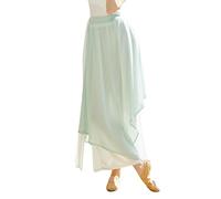 Generisch Pantaloni classici da donna per il tempo libero, con gamba larga, per ginnastica, danza, esercizi, pantaloni lunghi in tessuto elastico, versatili, per lo sport e la vita quotidiana, Verde